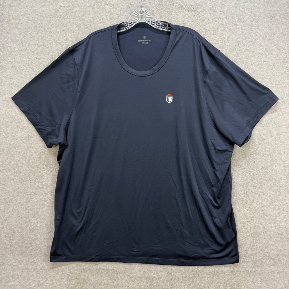 Greatness Wins Performance T-Shirt Mens 3XL‎ Navy Blue Gym Running Athletic Tee